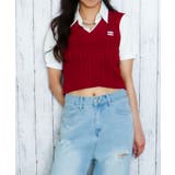 ボルドー | レイヤード風シャツベストトップス | GORGE 