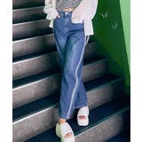 L/BL | ライン入りバレルデニムパンツ | GORGE