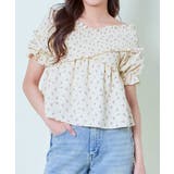 ベージュ | 花柄クロストップス | GORGE