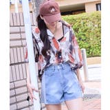 オレンジ | 《ゆるシルエット×総柄プリント》開襟シャツ／夏映え主役トップス	 | GORGE 