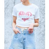 オフホワイト | ラメハートギャザー半袖トップス | GORGE
