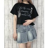 スミクロ | 《ロゴ×リボンアレンジ》クロップドTシャツ／映えカジュアル | GORGE 