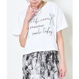 オフホワイト | 《ロゴ×リボンアレンジ》クロップドTシャツ／映えカジュアル | GORGE 