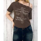 ブラウン | ワンショルスタッズPT Tシャツ | GORGE