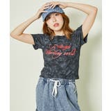 ブラック | 《スタッズ×ロゴアート》ムラ感Tシャツ/エモ映えモード | GORGE