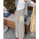 《ゆる映え柄パンツ》ストライプ&チェック/楽ちん美ラインワイド | GORGE | 詳細画像10