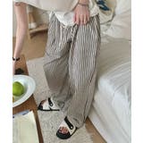 《ゆる映え柄パンツ》ストライプ&チェック/楽ちん美ラインワイド | GORGE | 詳細画像13