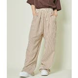 《ゆる映え柄パンツ》ストライプ&チェック/楽ちん美ラインワイド | GORGE | 詳細画像16