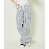 《ゆる映え柄パンツ》ストライプ&チェック/楽ちん美ラインワイド | GORGE | 詳細画像17