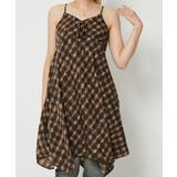 ブラウン | 《イレヘム×チェック柄》レディース キャミワンピース カジュアル 春夏秋 | GORGE 