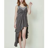 チャコール | 《前後アシメ×ひらひらフリル》キャミワンピ/動きが映える旬バランス | GORGE