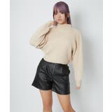 《フェイクレザー×フロントジップ》レディース ショートパンツ ストレッチ | GORGE  | 詳細画像2 