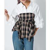 ブラック | 《ドッキング風デザイン》レディース チュニック 袖タック | GORGE 