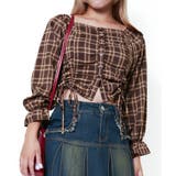 ブラウン | レディース チェック ブラウス | GORGE