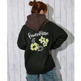 ブラック | 《フラワージャガード×ロゴデザイン》レディース ニットカーディガン ゆったりシル… | GORGE 