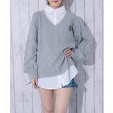 グレー | レディース ケーブルニット チュニック | GORGE 