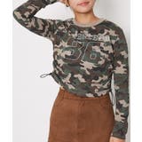 ブラウン | 《メイサイ×ラインストーン×ドローコード》レディース 長袖カットソー ミリタリー… | GORGE 