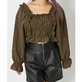 《フリル×シャーリング》レディース チェック柄 ブラウス | GORGE  | 詳細画像7 