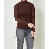 《透け感×メロウフリル》レイヤード主役トップス/華奢見えハイネック | GORGE | 詳細画像4