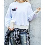 オートミール | 《ロゴ×ハート刺繍》レディース 裏毛スウェット 短丈プルオーバー | GORGE 