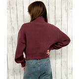 《ダメージ×ハーフジップ》レディース ニットプルオーバー ショート丈 秋冬 | GORGE  | 詳細画像7 