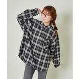 ブラック | レディース チェックシャツ ビッグシルエット | GORGE