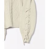 《袖レースアップ×ケーブル編み》レディース モールニット Ｖネックプルオーバー | GORGE  | 詳細画像21 