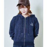 ネイビー | レディース ジップアップパーカー 長袖 | GORGE