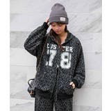 ヒョウ | 《インパクト柄×スタッズ》レディース 裏毛 スウェットパーカー | GORGE 