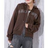 ブラウン | レディース ジップパーカー 裏毛 | GORGE 