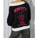 《オフショル×バックうさぎ刺繍》レディース 裏毛 スウェット | GORGE  | 詳細画像10 