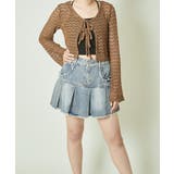 ブラウン | 《カットレース×ガーリーリボン》シアー感カーデ | GORGE