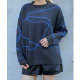 《ライン柄アクセント》レディース ニットプルオーバー ゆったりシルエット 秋冬 | GORGE  | 詳細画像9 