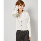 《上品ゴールドボタン×美シルエット》クラシカルな長袖ニットカーディガン | GORGE  | 詳細画像4 