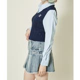 《ニットベスト×シャツドッキング》レディース 長袖トップス 重ね着風 春秋対応 | GORGE | 詳細画像4