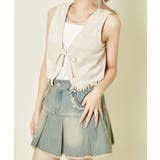 アイボリー | レディース ベスト 羽織り風ヴィンテージ調 | GORGE