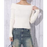 オフホワイト | 《オフショル×細リブニット》レディース プルオーバー 長袖トップス | GORGE 
