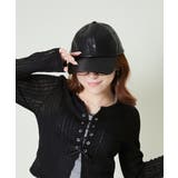 ブラック | 《フェイクレザー×シンプルデザイン》レディース キャップ 帽子 | GORGE 