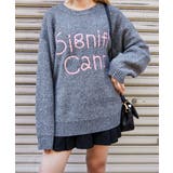 《ふんわり映え》レディース 起毛 ロゴ刺繍 ニット プルオーバー 秋冬 | GORGE  | 詳細画像10 