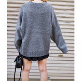 《ふんわり映え》レディース 起毛 ロゴ刺繍 ニット プルオーバー 秋冬 | GORGE  | 詳細画像12 