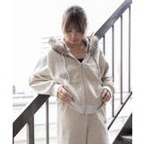 オートミール | 《フードファー×スウェット素材》レディース 裏起毛 ジップパーカー | GORGE 