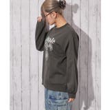 《花柄ラインアート×刺繍ロゴ》裏起毛スウェットトレーナー 冬◎ | GORGE  | 詳細画像8 