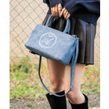 ブルー | 《刺繍ロゴ×２ＷＡＹ》アンティークレザー風デザイン◎大人可愛いミニトートバッグ | GORGE 