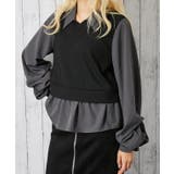 チャコール | レディース テレコカットソー 布帛切替 | GORGE