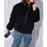 ブラック | 《太コーデュロイ×中綿》レディース ブルゾン 裾ドローコード付き 秋冬アウター | GORGE