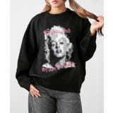 ブラック | 《ふんわり起毛タッチ》レディース ロゴ ジャカードニット プルオーバー 秋冬 | GORGE 