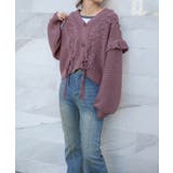 《レースアップ×袖フリル》レディース ニットカーディガン ショート丈 秋冬 | GORGE | 詳細画像7