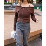 《デカ襟×ダブルジップ》大人可愛いリブトップス カーディガン | GORGE | 詳細画像11