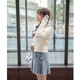 《デカ襟×ダブルジップ》大人可愛いリブトップス カーディガン | GORGE | 詳細画像2