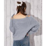 《ふわモコ×前後２ＷＡＹ》フェミ可愛い◎肩リボンフェザーニット秋冬トップス | GORGE  | 詳細画像11 